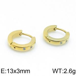 Stainless Steel Stone&Crystal Earring - KE103409-WM