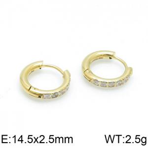 Stainless Steel Stone&Crystal Earring - KE103415-WM