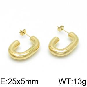 SS Gold-Plating Earring - KE103473-YX