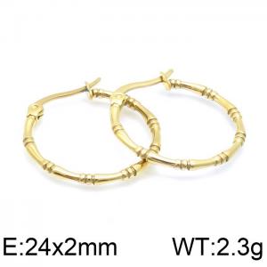 SS Gold-Plating Earring - KE103475-YX