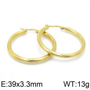 SS Gold-Plating Earring - KE103481-YX