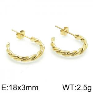 SS Gold-Plating Earring - KE103491-YX