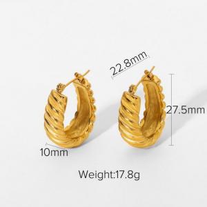 SS Gold-Plating Earring - KE103535-WGJD