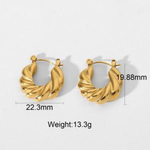 SS Gold-Plating Earring - KE103536-WGJD