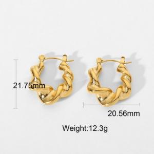 SS Gold-Plating Earring - KE103541-WGJD