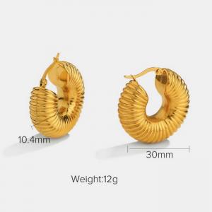 SS Gold-Plating Earring - KE103542-WGJD