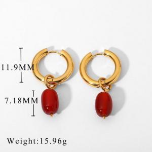 Stainless Steel Stone&Crystal Earring - KE103551-WGJD