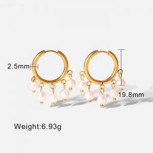 SS Gold-Plating Earring - KE103579-WGJD