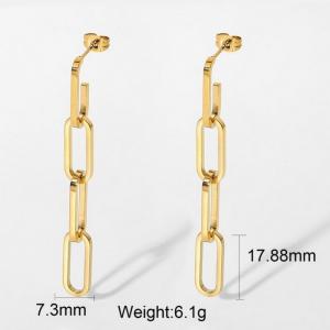 SS Gold-Plating Earring - KE103590-WGJD