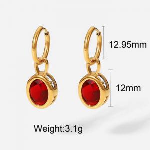 Stainless Steel Stone&Crystal Earring - KE103595-WGJD