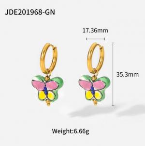 SS Gold-Plating Earring - KE103609-WGJD