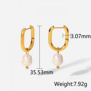 SS Gold-Plating Earring - KE103611-WGJD