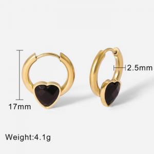 Stainless Steel Stone&Crystal Earring - KE103616-WGJD