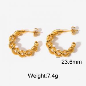 SS Gold-Plating Earring - KE103625-WGJD