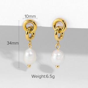 SS Gold-Plating Earring - KE103637-WGJD