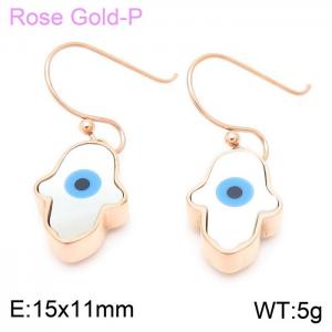 SS Rose Gold-Plating Earring - KE103643-K