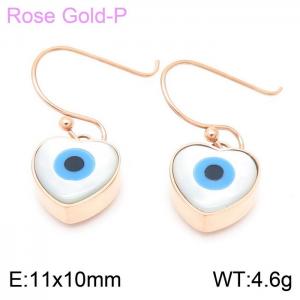 SS Rose Gold-Plating Earring - KE103646-K