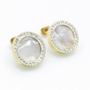 Stainless Steel Stone&Crystal Earring - KE103789-SP