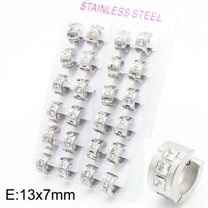 Stainless Steel Stone&Crystal Earring - KE103804-XY