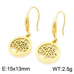 SS Gold-Plating Earring - KE103835-Z