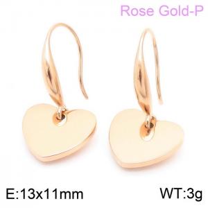 SS Rose Gold-Plating Earring - KE103849-Z