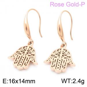 SS Rose Gold-Plating Earring - KE103852-Z