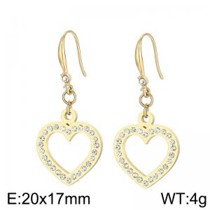 Stainless Steel Stone&Crystal Earring - KE103879-Z