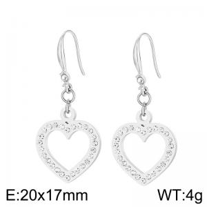 Stainless Steel Stone&Crystal Earring - KE103880-Z