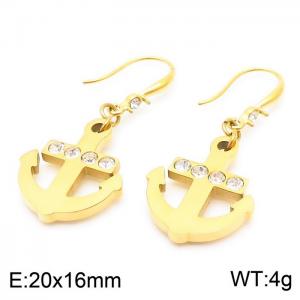 Stainless Steel Stone&Crystal Earring - KE103882-Z