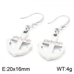 Stainless Steel Stone&Crystal Earring - KE103883-Z