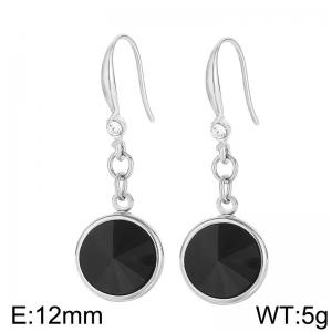 Stainless Steel Stone&Crystal Earring - KE103884-Z