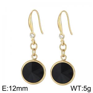 Stainless Steel Stone&Crystal Earring - KE103885-Z