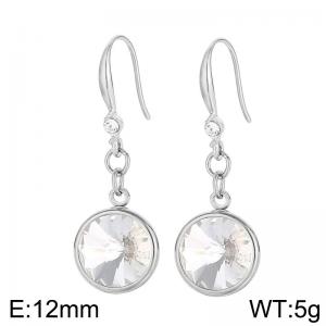 Stainless Steel Stone&Crystal Earring - KE103886-Z