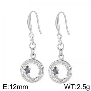 Stainless Steel Stone&Crystal Earring - KE103891-Z