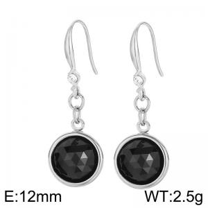 Stainless Steel Stone&Crystal Earring - KE103893-Z