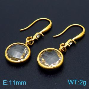 Stainless Steel Stone&Crystal Earring - KE103894-Z