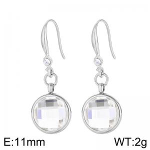 Stainless Steel Stone&Crystal Earring - KE103895-Z