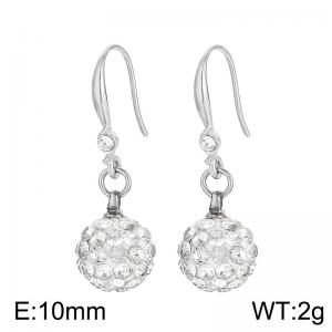 Stainless Steel Stone&Crystal Earring - KE103897-Z