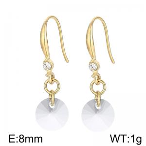 Stainless Steel Stone&Crystal Earring - KE103898-Z