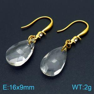 Stainless Steel Stone&Crystal Earring - KE103904-Z