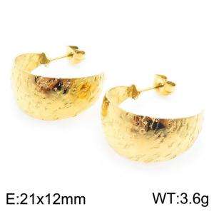 SS Gold-Plating Earring - KE103994-LM