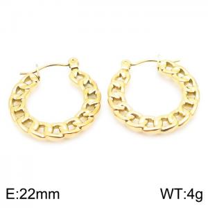 SS Gold-Plating Earring - KE104077-LM