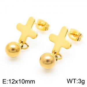 SS Gold-Plating Earring - KE104806-Z