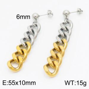 SS Gold-Plating Earring - KE104822-Z