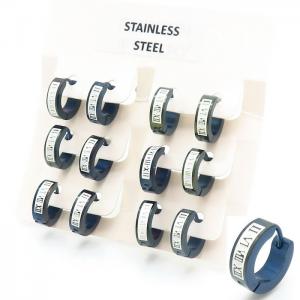 Stainless Steel Black-plating Earring - KE105228-KYL