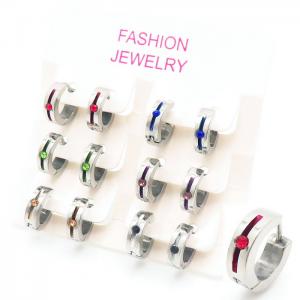 Stainless Steel Stone&Crystal Earring - KE105233-KYL