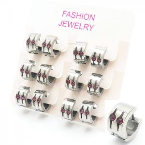 Stainless Steel Stone&Crystal Earring - KE105243-KYL