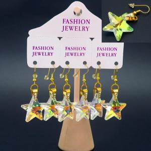 Stainless Steel Stone&Crystal Earring - KE105255-KYL