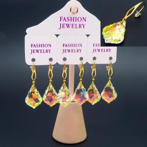 Stainless Steel Stone&Crystal Earring - KE105257-KYL