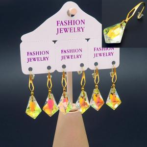 Stainless Steel Stone&Crystal Earring - KE105258-KYL